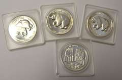 Lot Of 4 California Bicentennial .925 Silver Rounds.