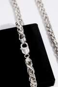Italian Sterling Silver 8mm Wheat Chain 20 Inch