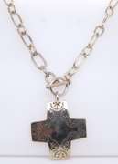 Vintage Sterling Silver Cross Pendant on Chain