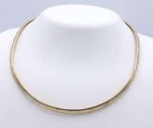 Vintage Italian 925 Sterling Silver Omega Necklace