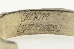Sterling Silver Native Gloria Livingstone Zuni Lizard Bracelet