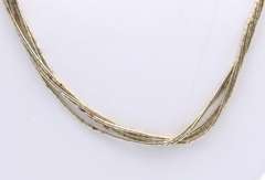 Vintage Sterling Silver Multi Strand Necklace with Matching Bracelet