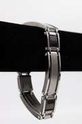 15mm Tungsten Bracelet with Carbon Fiber Inlays 8.5 Inch