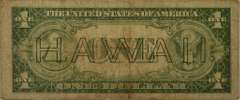 Series 1935A $1 Silver Certificate Hawaii WW2 Emergency Note