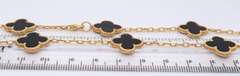 Fabulous 18kt Yellow Gold 20 Motifs Black Onyx Long Necklace