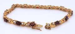 Vintage Sterling Silver Cubic Zirconia Bracelet