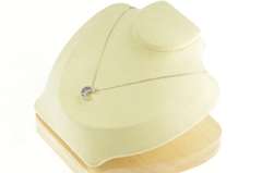 18K White Gold Sapphire Inset Crescent Moon Statement Pendant