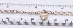 Vintage Sterling Silver Heart Shaped Charm Bracelet