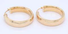 Beautiful Yellow Gold Hoop Earrings
