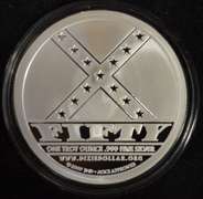 Jefferson Davis Limited Edition Dixie Dollar 1 Ounce Silver Commemorative.