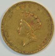 Scarce uncleaned and original 1854 US Type 2 $1 Gold Piece