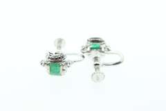 18K WHITE GOLD DIAMOND AND EMERALD SET