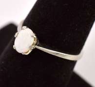 Subtle Opal Ring in White Gold