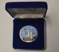 2001 American Silver Eagle 9/11 Colorized Commemorative.