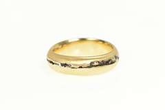 18K Yellow Gold Douglas Zaruba Designer Fracture Wedding Ring