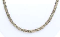 Vintage Italian Sterling Silver Twisted Chain Necklace