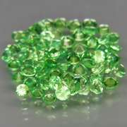 Rare 2.52ct untreated apple green Tsavorite set