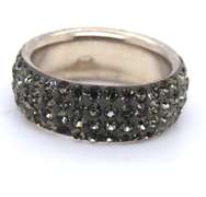 Group Lot of 2, 925 Sterling Silver Multi Color Cubic zirconia Rings