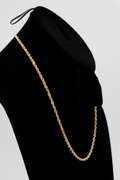 10k Gold 3mm Diamond Cut Silk Rope Chain 18 Inches