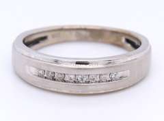 Beautiful White Gold Satin Finish Diamond Band