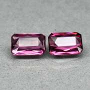 Ravishing 1.98ct violet pink Rhodolite Garnet pair