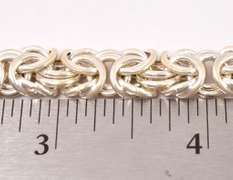 Byzantine Link Sterling Silver Bracelet