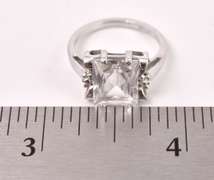 Wonderful White Gemstone Ring in White Gold