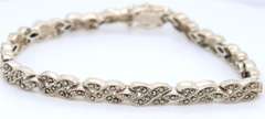 Vintage 925 Sterling Silver Signed Cubic Zirconia Bracelet