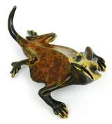 Artist Signed Metal Iguana Figure