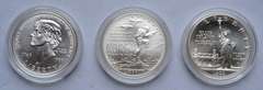3 Modern Unc Silver Dollars
