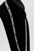 .925 Italian Sterling Silver 8.7mm Figaro Link Chain Necklace 26 Inches