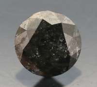 Sultry .46ct gray and black Diamond solitaire