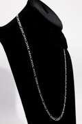 14K White Gold 3.9mm Figaro Link Chain 24 Inch