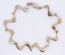 Vintage 925 Sterling Silver Crooked Bracelet