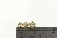 14K Yellow Gold 0.50 Ctw Tiered Diamond Flower Cluster Pendant