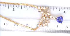 Dreamy 18kt Diamond and Tanzanite Necklace