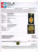 Gorgeous 12.95CTS Citrine & 1.80CTW Diamond Pendant Necklace in Gold Plated Sterling Silver
