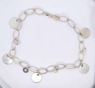 Vintage 925 Sterling Silver Dangle Anklet