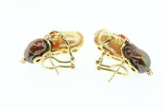 14K GOLD RING AND MATCHING EARRINGS
