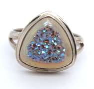 Lot of 2 Vintage 925 Sterling Silver Gemstone Rings