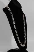 .925 Sterling Silver 13.5mm Figaro Chain 30 Inch