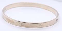 Vintage 925 Sterling Silver Signed Engraved Bangle