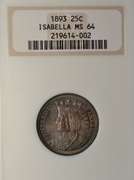 1893 Isabella Commemorative Quarter NGC MS64