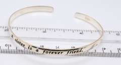 Vintage 925 Sterling Silver Bangle Bracelet Engraved Sister is a Forever Friend