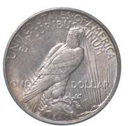 1924 Peace Silver Dollar Rainbow Toned