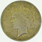 1922 $1 Silver Peace Dollar Coin
