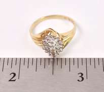 Precious Cluster Diamond Ring in Yellow Gold