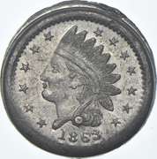 1863 Patriotic Indian Head Civil War Token - F-92/198e - R9