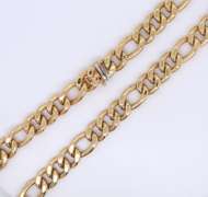 Incredible 14KT Solid Yellow Gold Figaro Chain Necklace