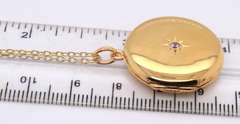 Argento Vivo 10KT Yellow Gold plated Over Sterling Silver locket Necklace